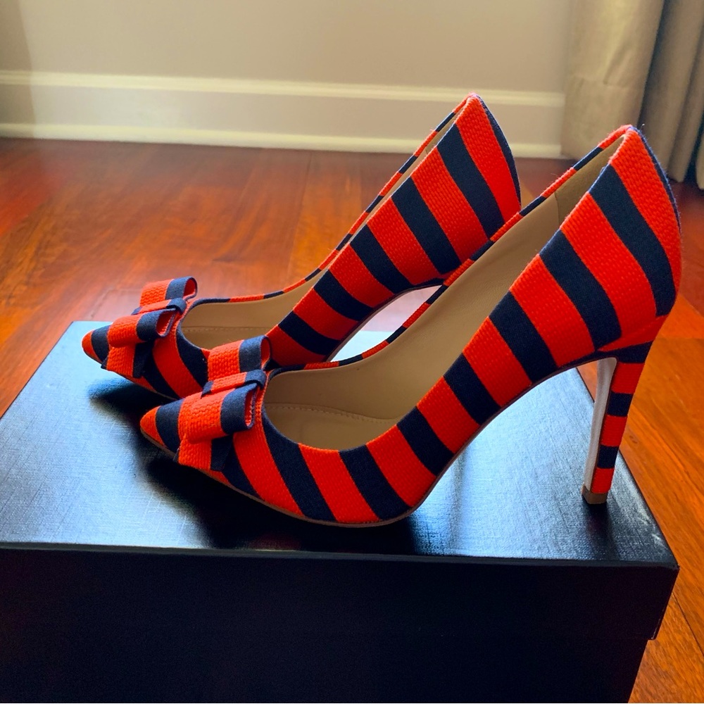 JCrew Collection Bow Stripe Pump, GIFTABLE